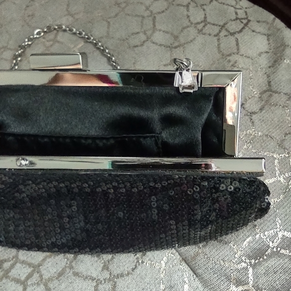 ALDO Black Sequin Evening Clutch - Picture 12 of 14